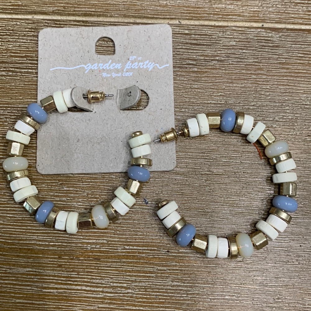Beaded hoop earrings